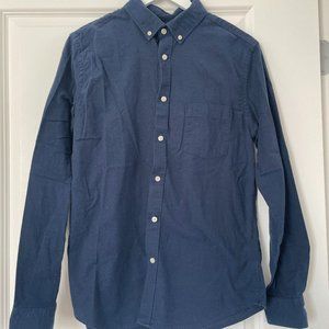 Goodfelow & Co Every Wear Slim Fit Long-Sleeve Button Down in Blue Size M